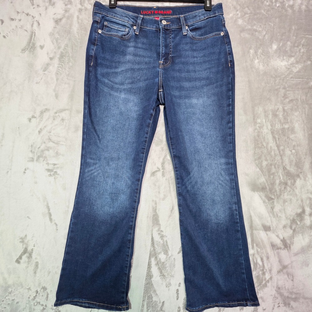 Lucky Brand Sweet Mid Rise Boot Jeans Dark Wash Denim 14/32 A RN80318